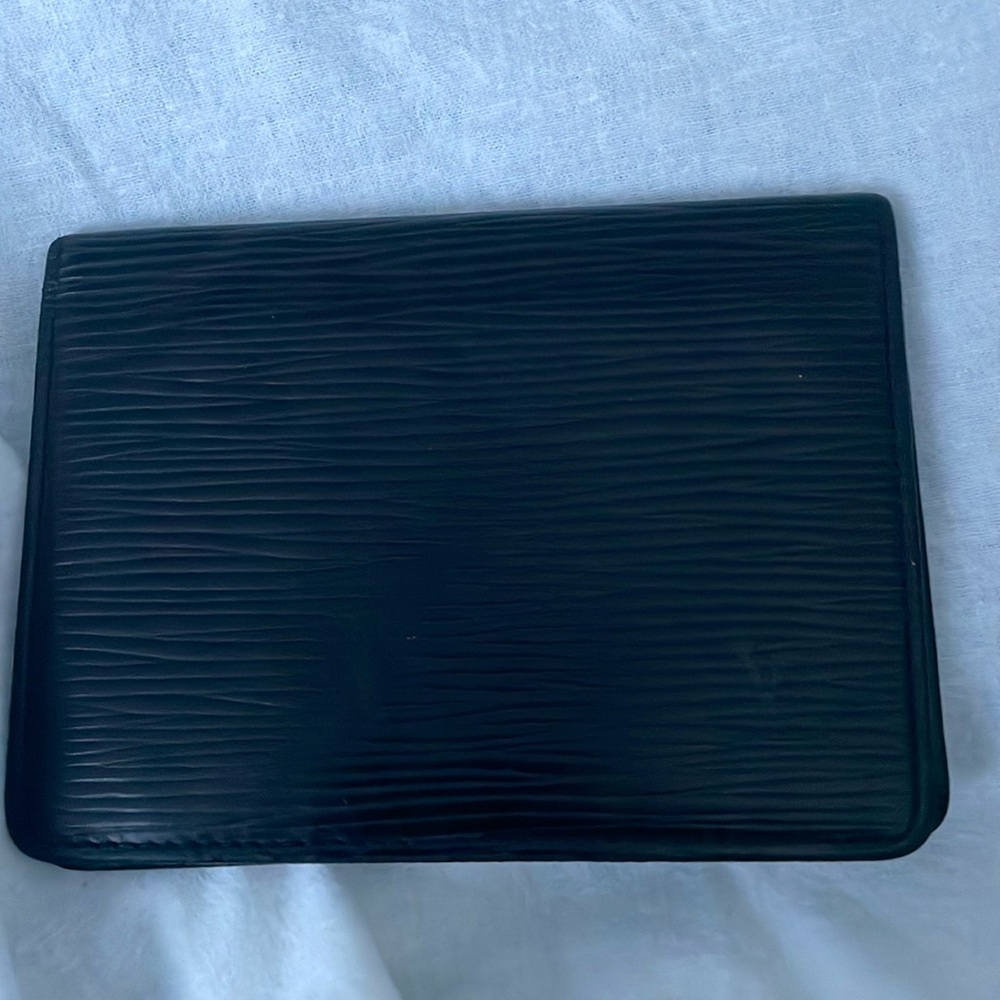 LV Black Epi Card Holder